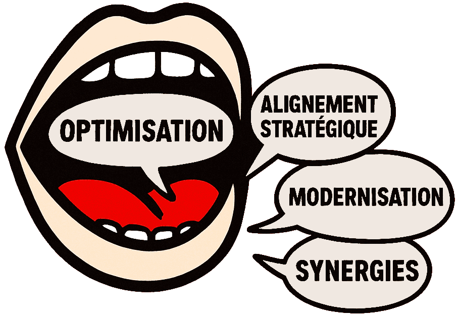 Bouche qui produit de la novlangue