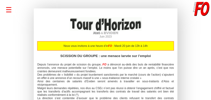 Tour d'horizon
