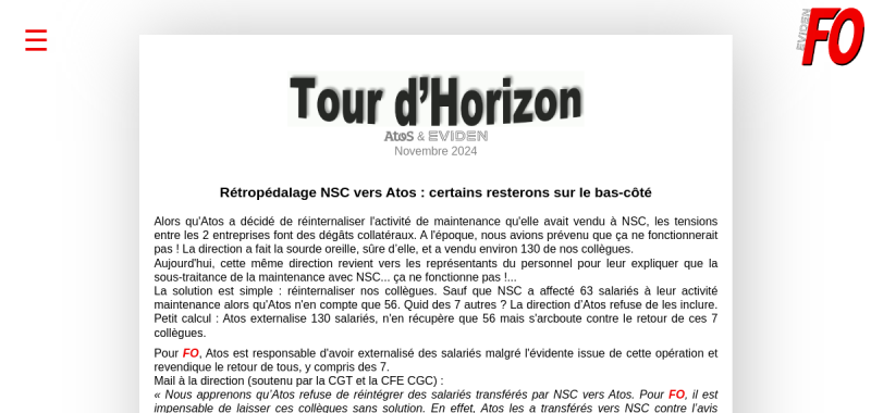 Tour d'horizon