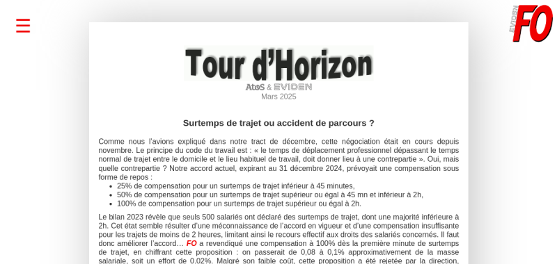 Tour d'horizon