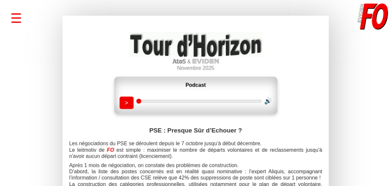 Tour d'horizon