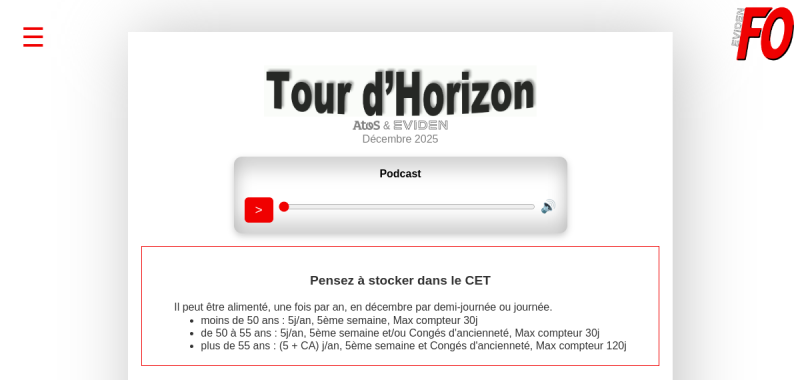 Tour d'horizon